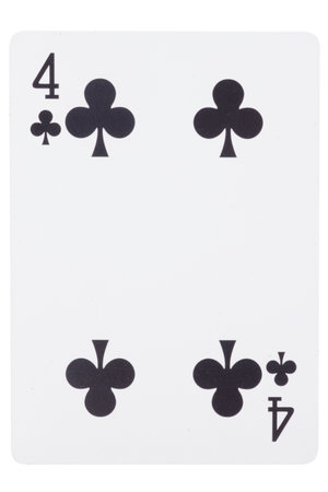 card gambling on white game luck four clubs.