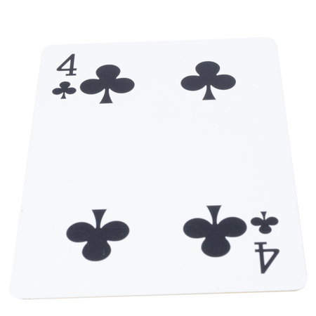 card gambling on white game luck four clubs.の写真素材