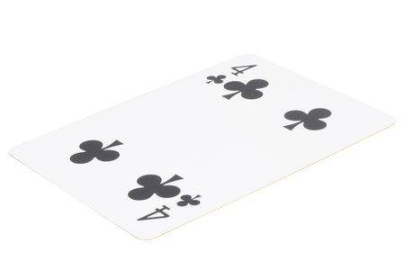 card gambling on white game luck four clubs.