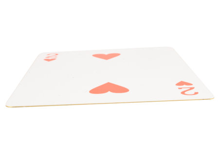 card gambling on white game luck two hearts.