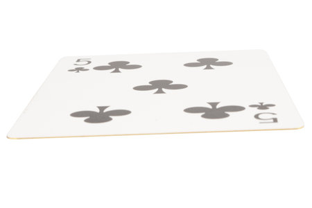 card gambling on white game luck five clubs.