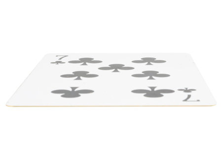 card gambling on white game luck seven clubs.