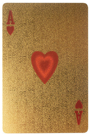 card gambling ace hearts gold.