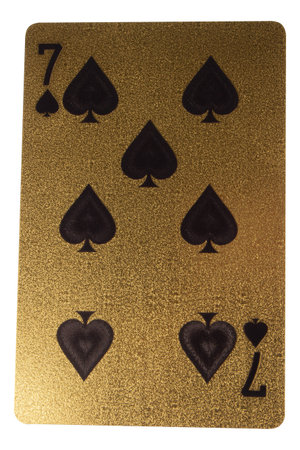 card gambling seven spades gold.の写真素材