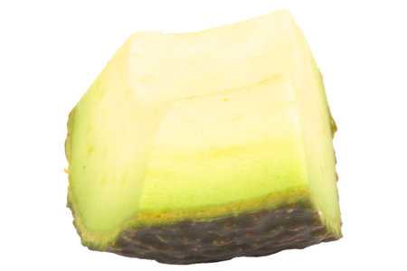 Avocado sliced seed pile fall drop slide scatter splash.の写真素材