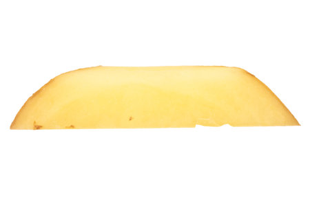 Sliced â€‹â€‹potatoes isolated on white background piece.