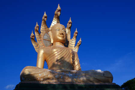 Buddha / Wat Bang Riang in Phang Nga Province, Thailand.の写真素材