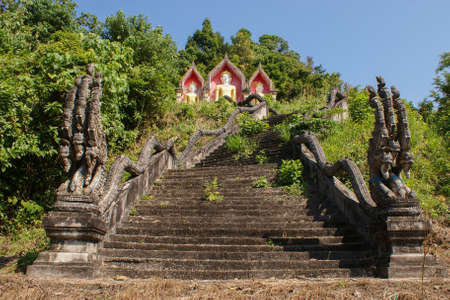 Buddha / Wat Bang Riang in Phang Nga Province, Thailand.の写真素材