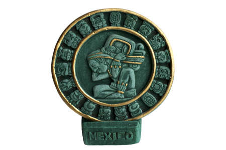 Ethnic plate from ceramics isolated on a white background. Mexicoの写真素材