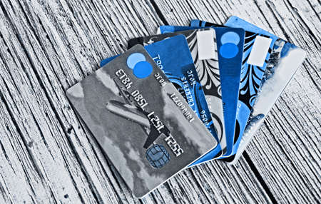 Credit cards close up