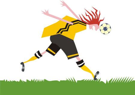 yellow footballのイラスト素材