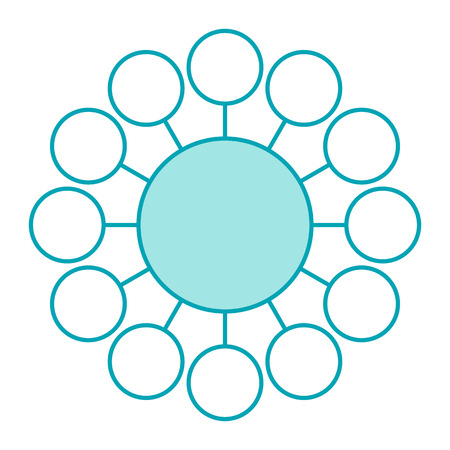 Circle connection. Abstract network with circlesのイラスト素材