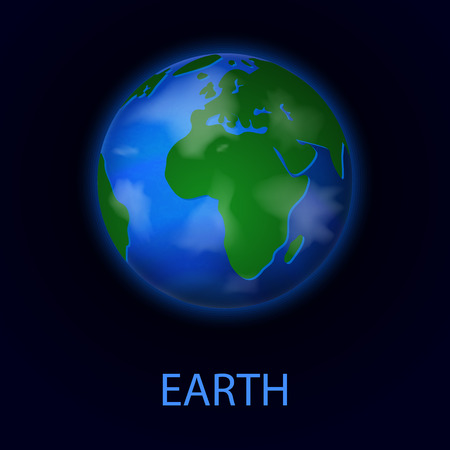 Earth. Realistic planet of the solar system. Globeのイラスト素材