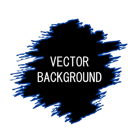 Vector hand drawn abstract background template. Grunge texture. Black spot on white background.のイラスト素材