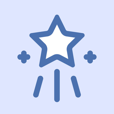 Stars burst on  Shooting stars Vector icon with thin line explosion stars.のイラスト素材