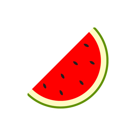 Watermelon icon. Vector water melon. Slice fruit isolated on white backgroundのイラスト素材