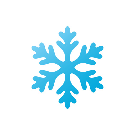 Snowflake - vector icon. Christmas symbol. Winter snowflake isolated on white background.のイラスト素材