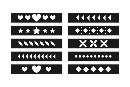 Patterned bracelet template. Template for hand made leather bracelet. Fashion jewelry accessory. Jewelry making. Vectorのイラスト素材