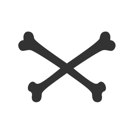 Crossbones icon isolated on white background. vector illustration
