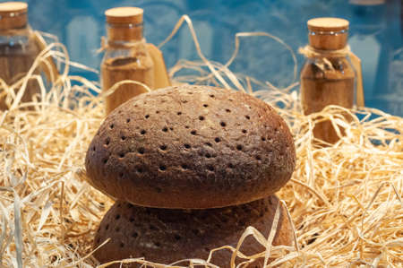 Different types of handmade bread. Different forms of breadの写真素材