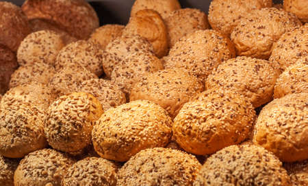 Different types of handmade bread. Different forms of breadの写真素材