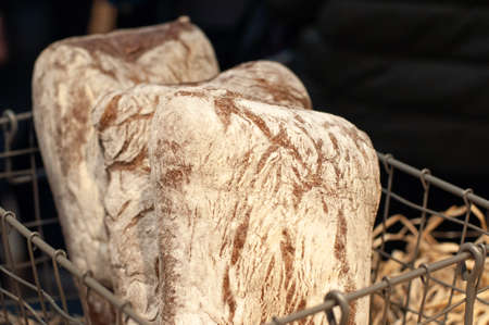 Different types of handmade breadの写真素材