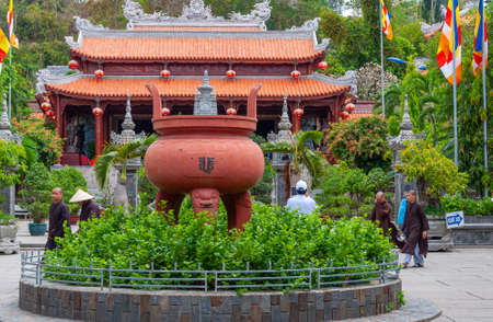 Nha Trang, Vietnam - March 20, 2019: Long Son Pagoda, Vietnamのeditorial素材