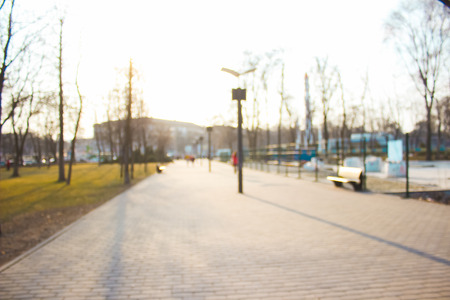 a beautiful blurry photo is suitable for an article or a print on the theme of the city people street of the country is well suited for the background by not convenient to write at onceの写真素材