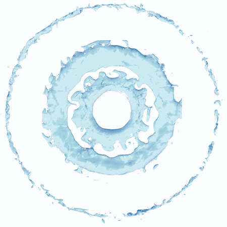 The abstract circle of the water. Isolated on white backgroundの写真素材