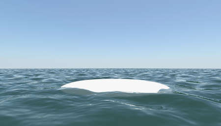White Island in the sea against the blue sky  3d rendering