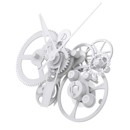 Concept watch mechanism  Isolated render on white backgroundの写真素材
