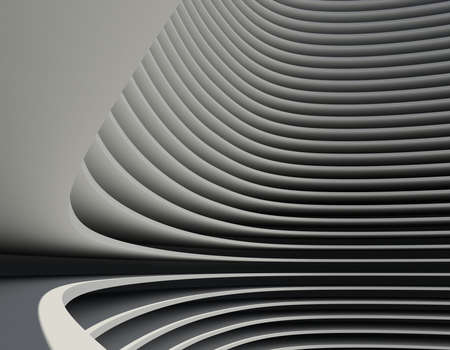 Abstract architecture  The walls are white on a white background
