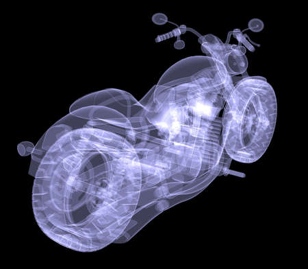 Chopper  The X-ray render on a black background