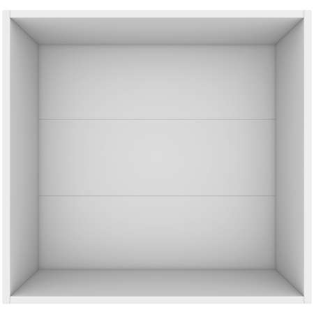 White open box  3d render isolated on white backgroundの写真素材