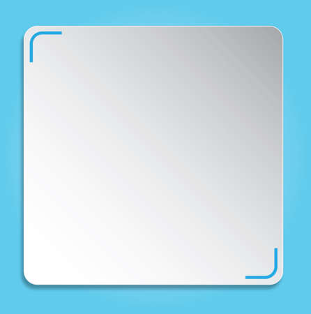Abstract 3d white rectangle on a blue background  vectorのイラスト素材