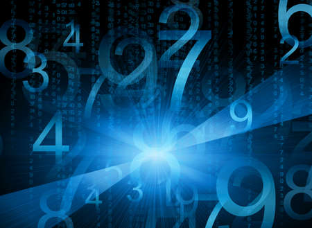 Glowing digital code on a dark background  Business concept