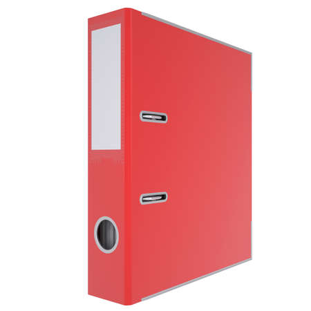 Red office folder  Isolated render on white background