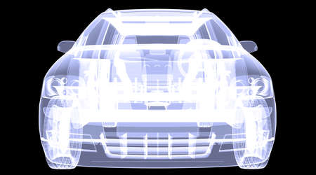 X-ray concept carの写真素材