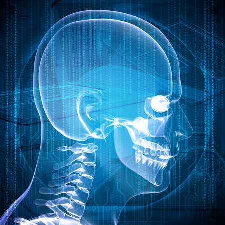X-ray image of a man head