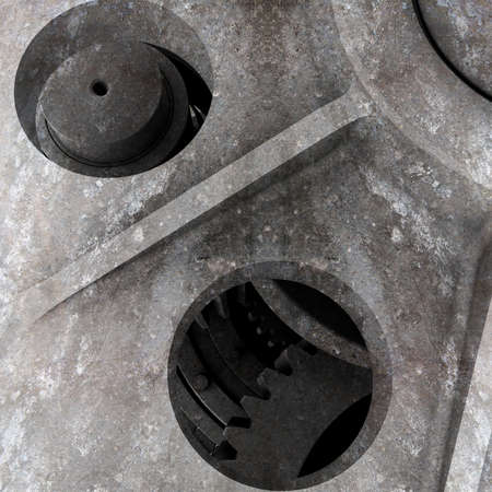 Old gears  Dark grunge background  Teamwork concept