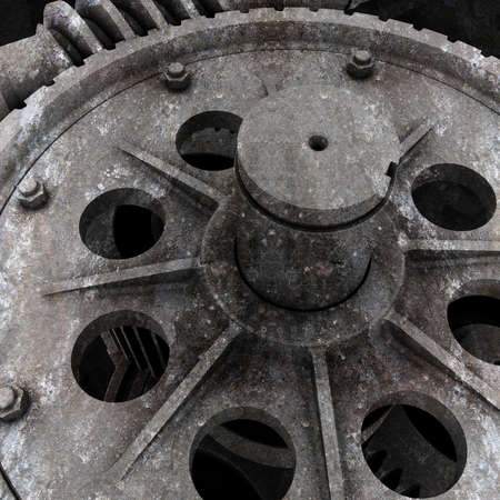 Old gears  Dark grunge background  Teamwork concept