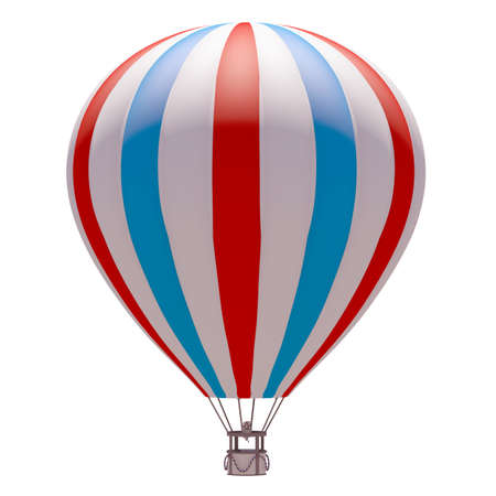 Hot air balloon  Isolated on the white backgroundの写真素材