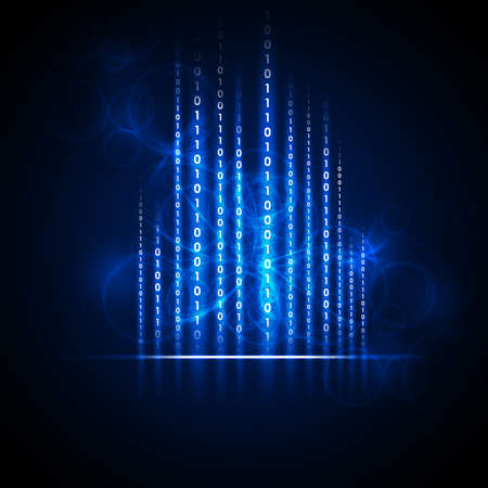 Glowing figures and circles  Hi-tech technological backgroundの写真素材