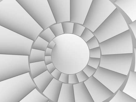 White spiral staircaseの写真素材