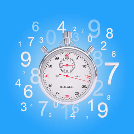 Stopwatch with figuresの写真素材