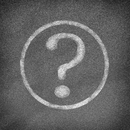 Asphalt road texture with circle and question mark. Business conceptの写真素材