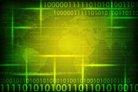 Abstract colorful background with world map and numbersの写真素材