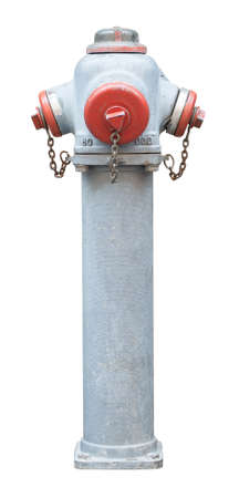 Colorful fire hydrant on isolated white backgroundの写真素材