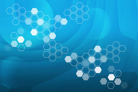 Abstract blue background with circles and rounds