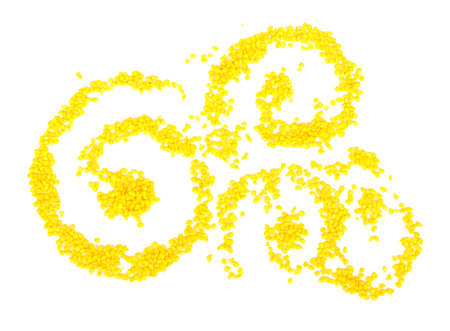 Cloud gravel on isolated white background, top viewの写真素材